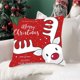 thumbnail image 1 of XWSHYW Almohada Fundas de Almohada Navideñas de 18,0X18,0 Pulgadas, Diseño de Copo de Nieve y Ciervos, Color Rojo y Blanco, Fundas de Cojines Decorativos de Navidad para El Hogar, Sofá, Cama, Decorac, 1 of 6