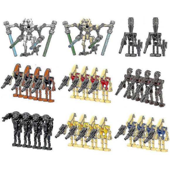 28pcs Pack Battle Soldiers, Generals And Droids With Weapons Set, Building Blocks Action Figures Toys Kids Gifts - Youa