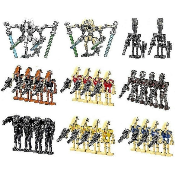 28pcs Pack Battle Soldiers, Generals And Droids With Weapons Set, Building Blocks Action Figures Toys Kids Gifts,2024 Ping