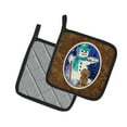 thumbnail image 2 of Caroline's Treasures English Springer Spaniel with Artist Snowman Pair of Pot Holders, 2 of 2