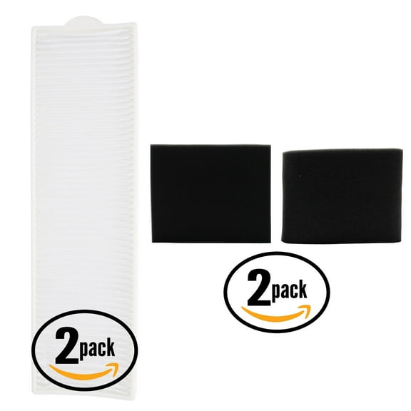 2 Replacement Bissell Clean View Power Trak Revolution 6590 Vacuum Pleated Post Motor, 2 Upper Tank and 2 Pre-Motor Filter - For Bissell Style 8, 14 & 3093 Pre Filter