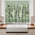 thumbnail image 3 of Ambesonne Monstera Kitchen Curtains, Scandinavian Botanical Art, 55"x39", Pale Green Coconut Fawn, 3 of 3