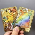 thumbnail image 2 of New Pikachu Cards Gold DIY Metal Card English Hard Iron Cards Gx Vmax Package Game Battle Collection Exchange Gifts, 2 of 5