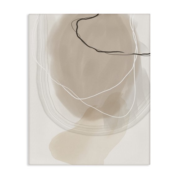 Stupell Industries Transitional Contemporary Modern Abstract Brown And Tan Visual Design Canvas Art, 16 x 20, by Urban Epiphany