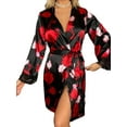 thumbnail image 1 of Women's Satin 2 Piece Robe and Nightgown Set, 1 of 6