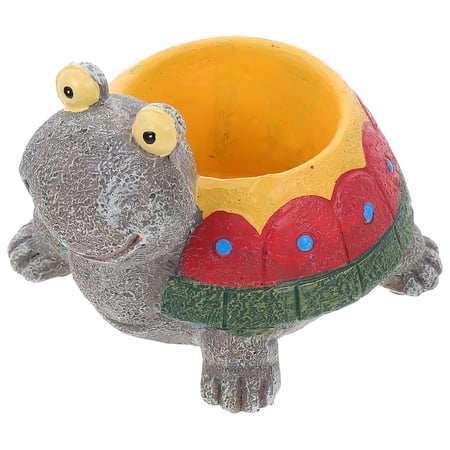 Resin Flowerpot Colored Turtle Succulent Plant Pot Decorative Flower Container