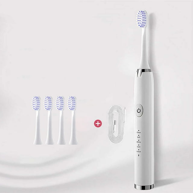 Cepillo de dientes eléctrico con 5 cabezas y 5 modos • 38.000 trazos/min • IPX7 impermeable • USB recargable • Pack 1