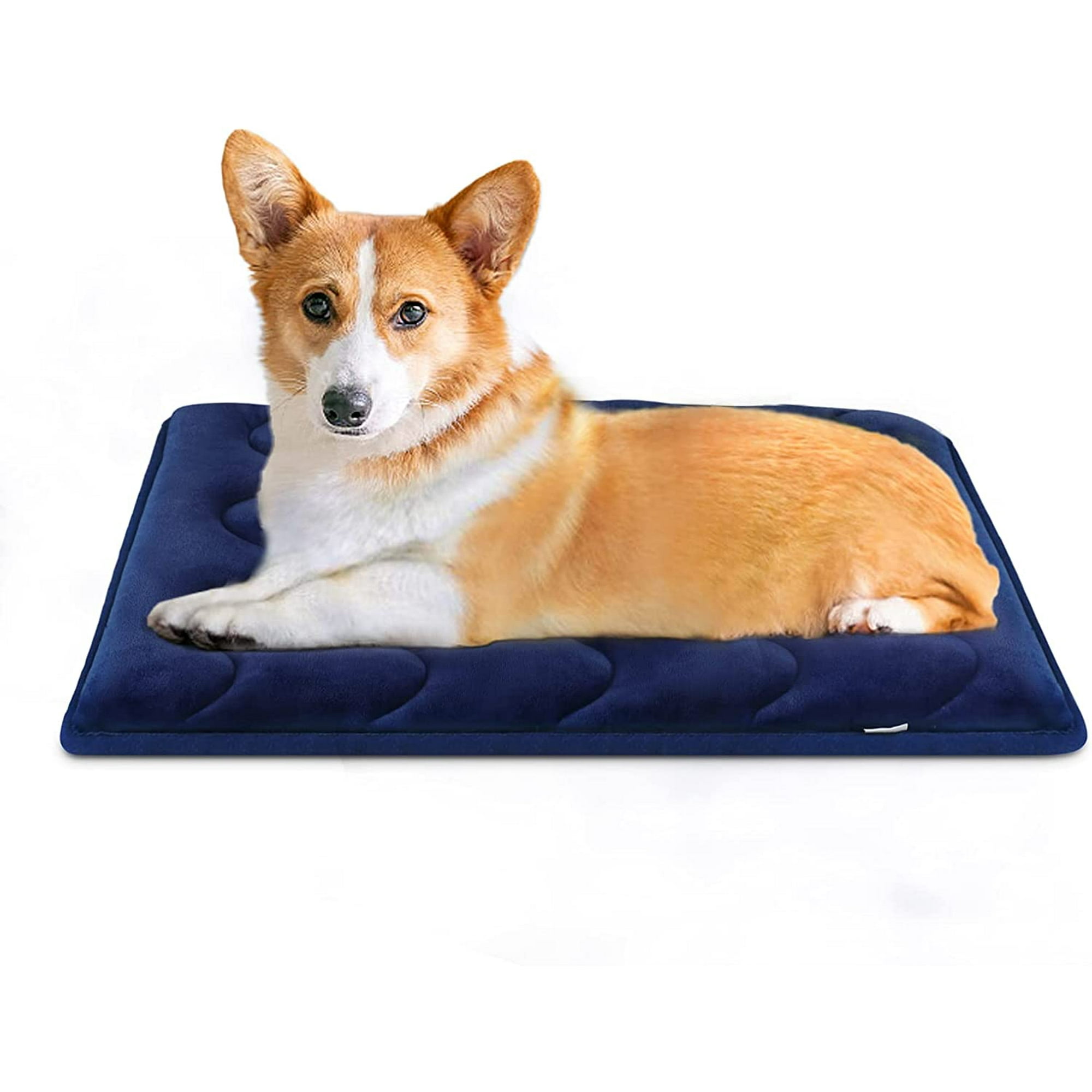 Iguohao Dog Bed Crate Pad Mat 47 In Washable Anti Slip Pet Beds Soft Sleeping Mattress For Jumbo Dogs Blue Xl Other 16 X 12.2 X 6.8 Inches