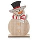 thumbnail image 1 of Muñeco de nieve de madera, accesorio decorativo para fiesta, decoración de escritorio, adornos navideños, suministros para la vida de oficina, 1 ud. JAMW Sencillez, 1 of 2