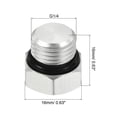 thumbnail image 2 of Uxcell G1/4 Male Thread Aluminum Hex Head Pipe Plug Cap Fitting Connector, Silver, 2 of 5
