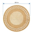 thumbnail image 4 of KOUBOO Round Rattan Decorative Placemats, Woven Tablemats for Dine Room Table Decor Rustic Kitchen Decor, Special Events Natural Color, 15 In (Set of 2 pc), 4 of 5