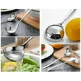 thumbnail image 4 of Paquete de 3 cucharones para sopa de acero inoxidable, resistente, de gran volumen, cuchara para sopa, utensilio de cocina chapado en titanio pulido (plata) Fason CDWJ157, 4 of 5