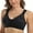 Black #419, variant on Exerin Women's Front Closure Full Coverage Wirefree Posture Back Plus Size Bra(34DD, Black)