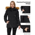 thumbnail image 6 of WenVen Women's Puffer Jacket Winter Coat Windproof Thicken Parka Ladies Snow Hooded Outerwear Black M, 6 of 9