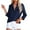 Navy, variant on RYRJJ Women's Elegant Blouses Satin Silk Button-Down Shirts Long Sleeve Casual Work Tunic Tops with Pocket(Black,S)
