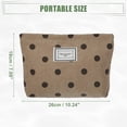 thumbnail image 4 of Unique Bargains Corduroy Makeup Bags Corduroy Polka Dot Cosmetic Bag Makeup Bag Brown, 4 of 7