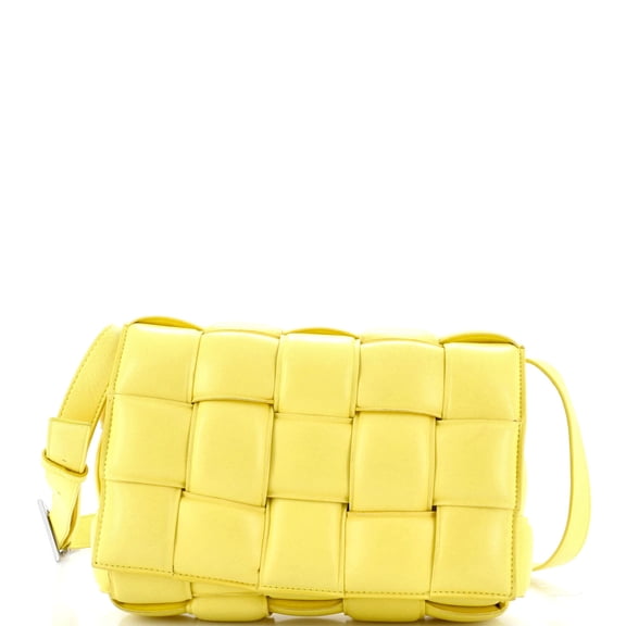 Pre-Owned Cassette Crossbody Bag Padded Maxi Intrecciato Leather Small By Rebag