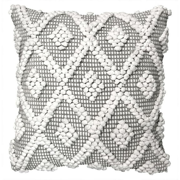 Lush Decor Adelyn Decorative Pillow Cover Gray Single 20x20