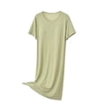 thumbnail image 2 of Naittoop Modal Nightgowns for Womens, Short Sleeve Sleep Dress, Soft Comfy Summer Cooling Night Shirts Sleepwear, 2 of 5