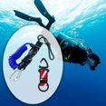 thumbnail image 1 of Ximing Scuba Diving Coil Lanyard,Spring Coiled Camera Lanyard,Lightweight Stretchable Freediving Rope,Dive Clip for Underwater Tools blue, 1 of 10
