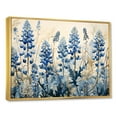 thumbnail image 2 of Designart "Enchanted Blue Bonnet Fields I" Blue Bonnets Floater Framed Canvas Wall Art, 2 of 5