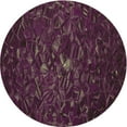 thumbnail image 1 of Ahgly Company Indoor Round Patterned Purple Lily Purple Area Rugs, 6' Round, 1 of 6