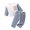 Blue, variant on Toddler Boy Fall Clothes Baby Autumn Winter Round Neck Long Sleeve Pocket 6 12 18 24 Months Everyday Outfit Set 2 PC