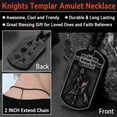thumbnail image 4 of FaithHeart Knights Templar Seal Necklace for Men Stainless Steel Dog Tag Pendant Christ Fellow-Soldiers Jewelry Gift for Dad Grandpa Fathers Day, 4 of 12