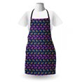 thumbnail image 3 of Floral Apron, Simplistic Modern Botanical Pattern with Colorful Flowers, Unisex Kitchen Bib with Adjustable Neck for Cooking Gardening, Adult Size, Indigo and Multicolor, by Ambesonne, 3 of 4