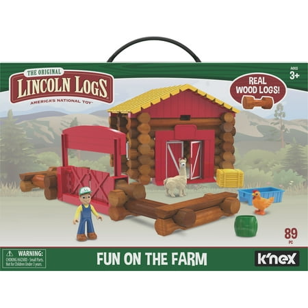 Lincoln Logs America's National Toy Fun on the Farm Toy Wood Multicolored 102 pc