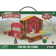LINCOLN LOGS Fun on the Farm - Real Wood Logs - 102 parts - Ages 3 and up