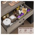 thumbnail image 4 of Hutch Cabinet with Storage, 71" H Kitchen Pantry Storage Cabinet with Microwave Stand, , Drawers for Home Bar, Kitchen, Dining Room, Industrial, 4 of 8