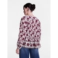 thumbnail image 3 of Scenario Women's Gathered Yoke Blouse with Long Sleeves, Sizes XS-XXXL, 3 of 5