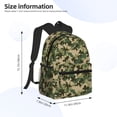 thumbnail image 4 of Haiem Camouflag Lightweight Backpack for School, Classic Basic Water Resistant Casual Daypack for Travel with Bottle Side Pockets, 4 of 8