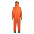 thumbnail image 5 of BOOMNY Halloween Womens Flannel Onesie Pajamas Hallowmas Pumpkin Face Graphic Long Sleeve Hooded Pjs Jumpsuit for Women Cozy Warm Loungewear Homewear, 5 of 6
