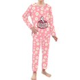 thumbnail image 2 of DISNIMO Dog Flower Kids Pjs Set Long Sleeve Pj Top and Pants Set Cute Sleepwear 7-8T 2 Piece Girls Pajamas Set Kids & Boys Pajama Big Boys Girls Nightwear Set Night wear, 2 of 7