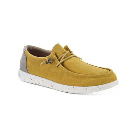 SUN STONE Mens Yellow Padded Brian Round Toe Lace-Up Sneakers Shoes 12 M