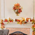 thumbnail image 3 of Oioii Fall Swag Artificial Flowers for Autumn Decoration Artificial Sunflowers Maple Leaf Hanging Floral Swag Wedding Arch Garland Wreath for Front Door Wall Decor Halloween Thanksgiving, 3 of 6