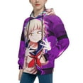 thumbnail image 5 of Himiko Toga Hoodie 3D Print Pullover Hooded Long Sleeve Sweatshirts Tops Blouse with Pocket for Boys Girls X-Large, 5 of 8