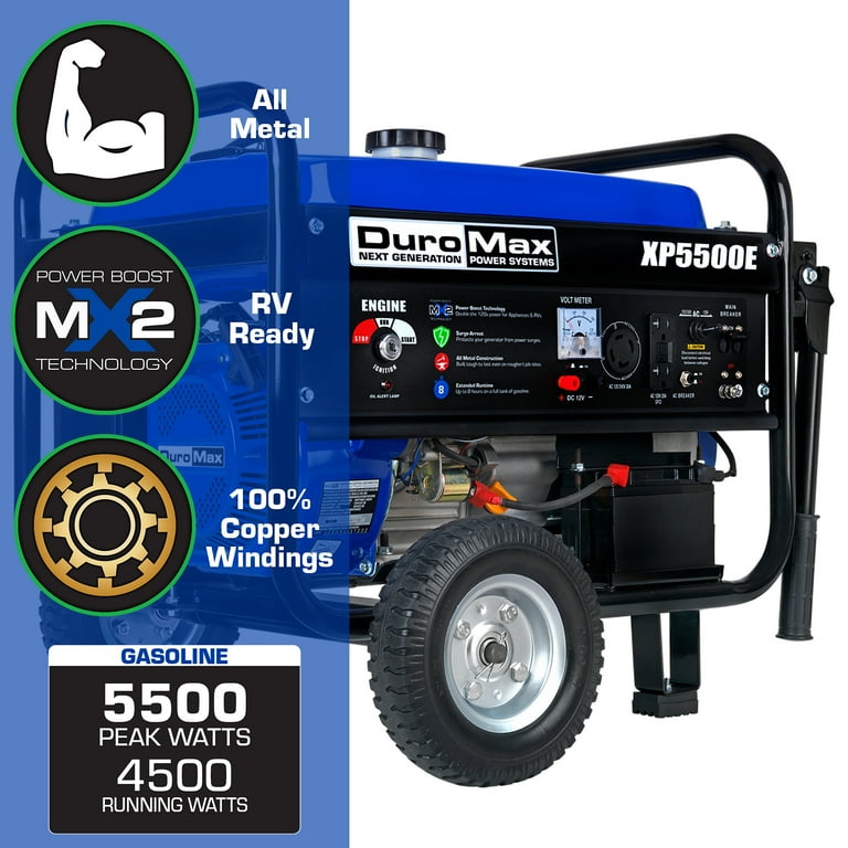 DuroMax XP5500E 5,500-Watt 224cc 36.6-Amp Portable Electric Start