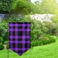 thumbnail image 2 of Wukai Purple Buffalo Plaid Print Garden Flag 12.5x18 Inch Double Sided Sun-resistant Rain-resistant, Wrinkle-resistant Colorfast(Only Flag), 2 of 7