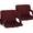 Burgundy, variant on Seamander Large Size Foldable Stadium Chair for Bleacher Padded Back Support,Pacific Blue, 2 seats