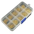 thumbnail image 1 of sweethay 500 unids/caja de anzuelos de pesca de acero al carbono 3 #-12 # anzuelos de plantilla de púas de tamaño mixto anzuelo de pesca de carpa Pescar Oro sweethay OD1170-01, 1 of 4