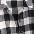thumbnail image 5 of Women's Plaid Long Sleeve Button Down Wool Blend Shirt Jacket Blouse, 5 of 5