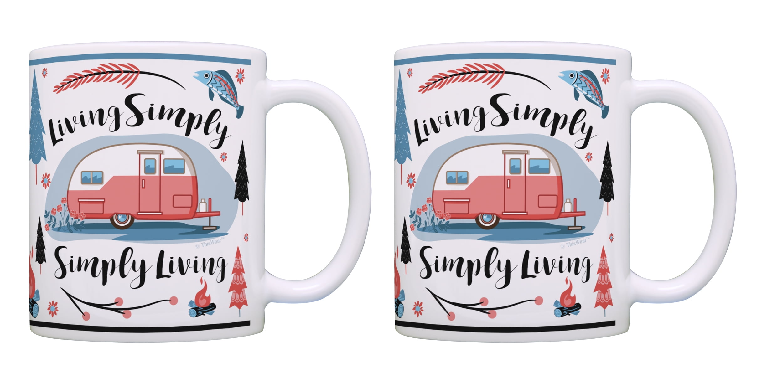 ThisWear RV Retirement Gifts Living Simply Simply Living Camping Coffee