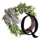 thumbnail image 1 of 26 Letters Decorative Wreath Door Hanging Home Decor Letters With Knot Pendant Rattan Ring Wall Decoration Window Decoration Pendant, 1 of 4