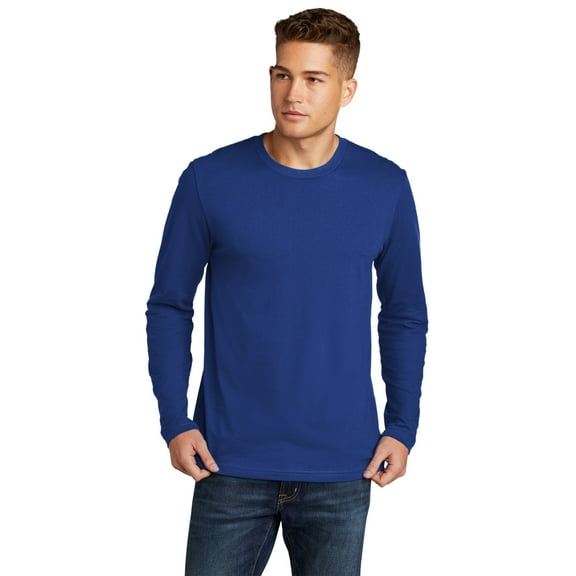 Next Level Men's Cotton Long-Sleeve Crew - ROYAL - L