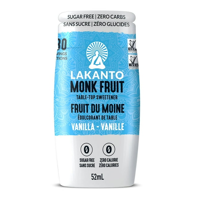 Lakanto Liquid Monk Fruit Extract Drops - Zero Calorie, Zero Sugar, Keto Drink Sweetener, Sugar Substitute, On the Go, Tea, Coffee, Water, Smoothies, Other Drinks (Vanilla - 1.76 fl oz)