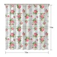 thumbnail image 5 of Pioneer Flower Floral Print Pattern Shower Curtain 72"x72", Bathroom Decorative Shower Curtain Set with 12 Hooks, Waterproof Washable, 5 of 6