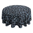 thumbnail image 4 of Black Leopard Pattern Round Tablecloth 60"x60",Wrinkle Wipeable Table Cloth for Kitchen Dining Room Picnic Patio Party, 4 of 6